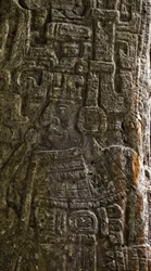 Detail der Stela 14, die einen Ballspieler darstellt (Detail)